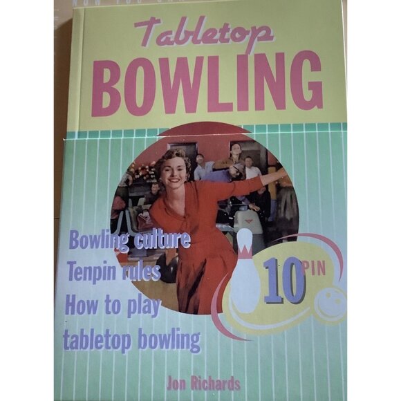 Tabletop Bowling Set Jon Richards Full-Color Book & Accessories NEW - Picture 5 of 7